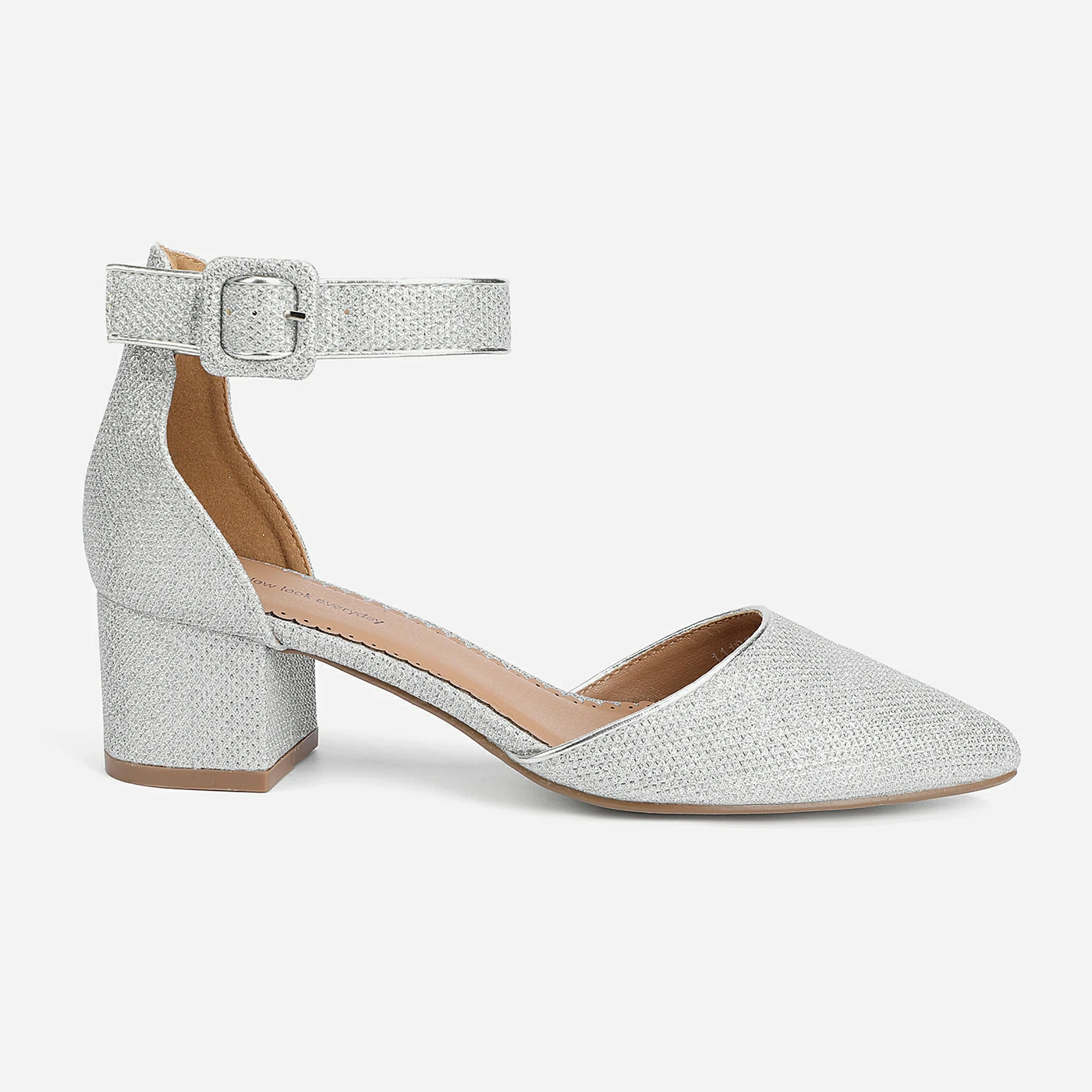 נעל עקב כסף 38