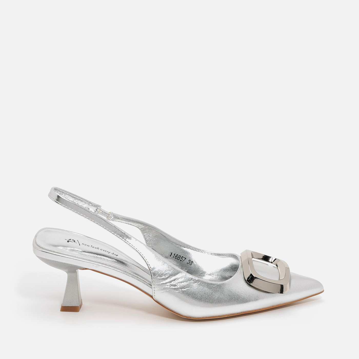 נעל עקב כסף 37