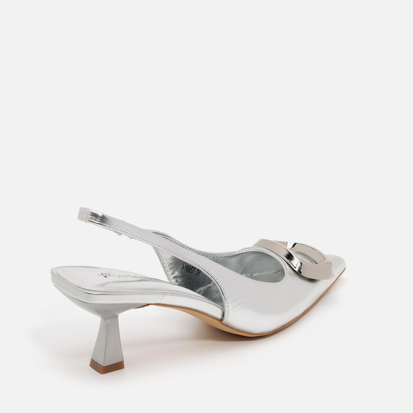 נעל עקב כסף 37