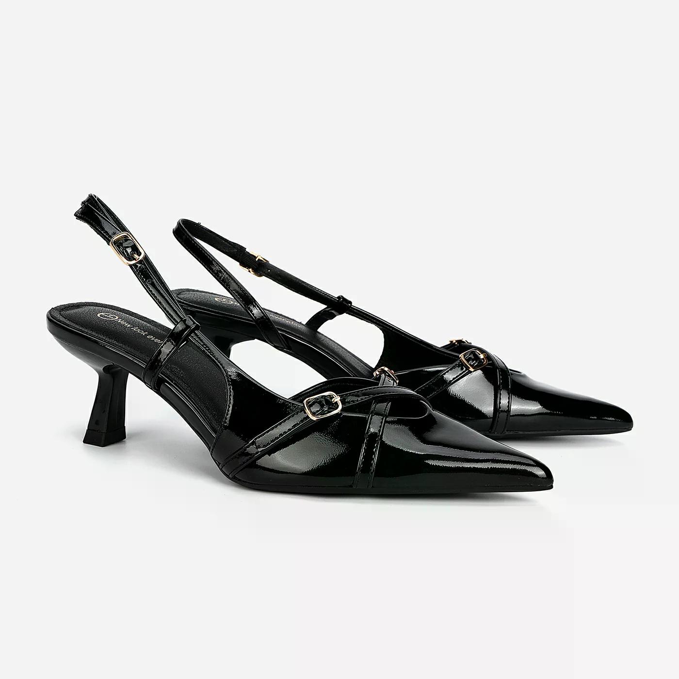 נעל עקב שחור 36