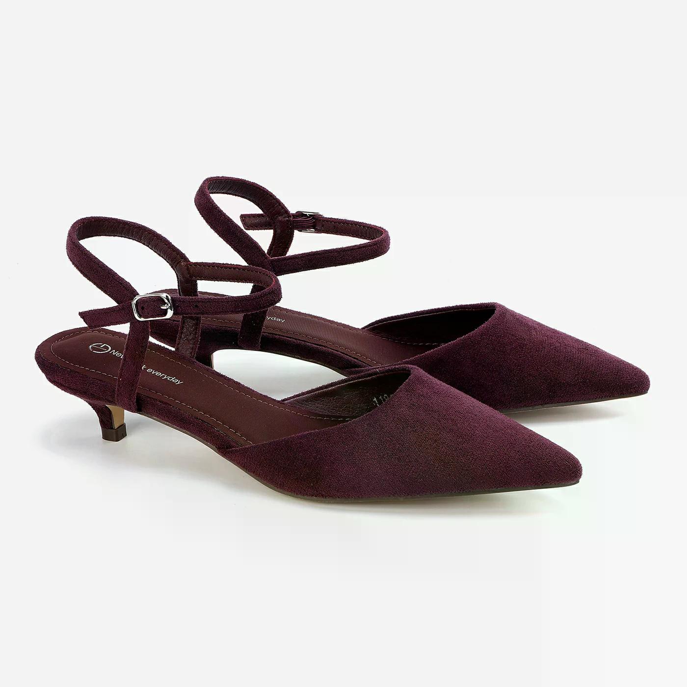 נעל עקב בורדו 39