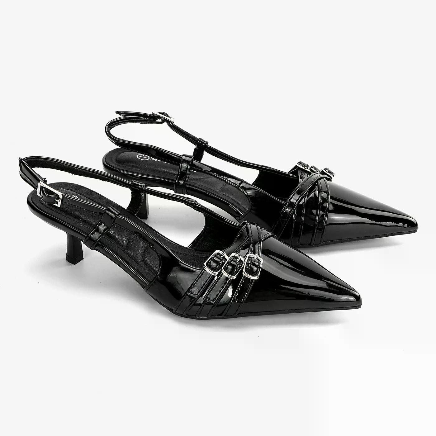 נעל עקב שחור 38