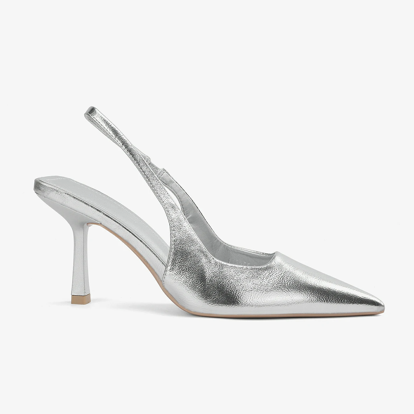 נעל עקב כסף 36