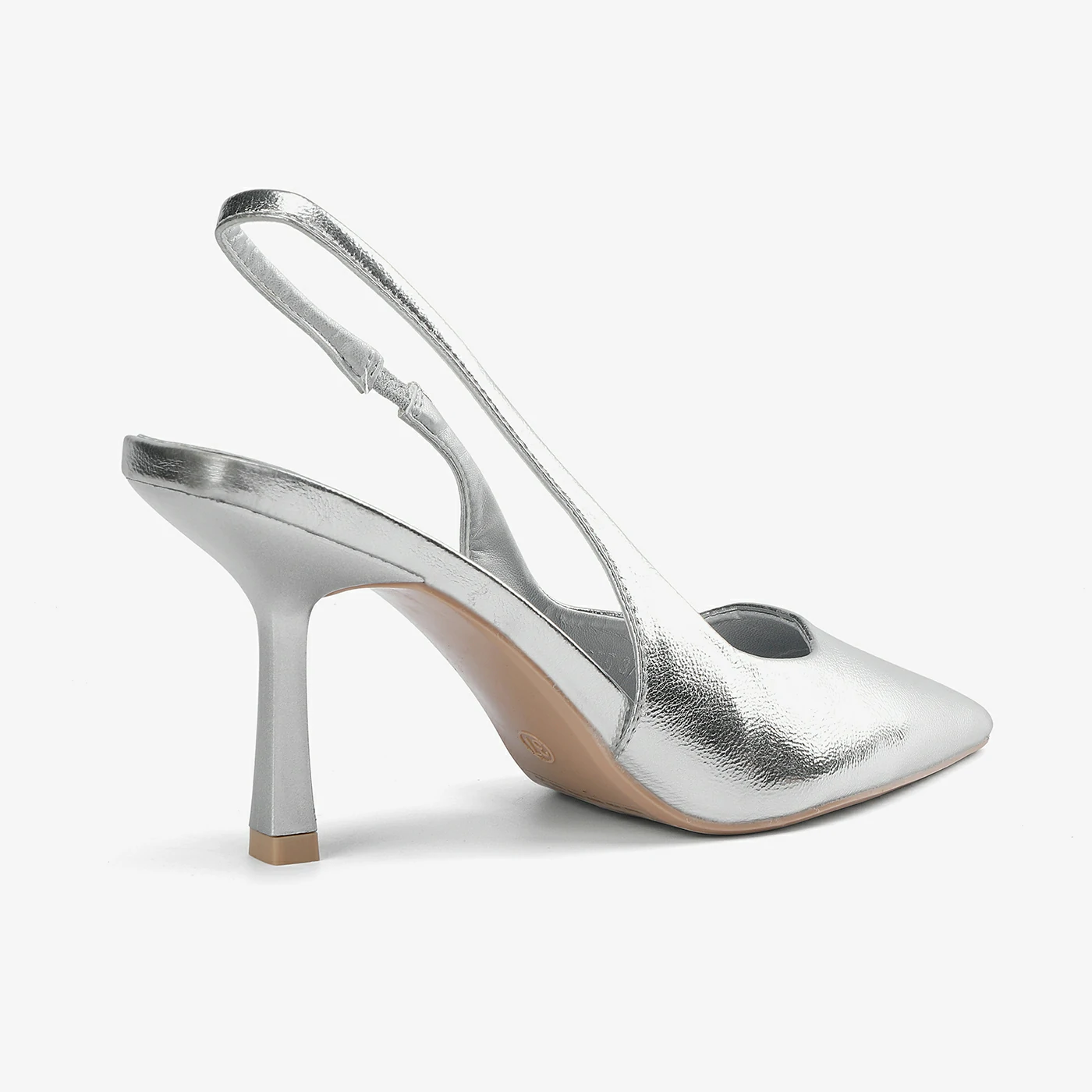 נעל עקב כסף 36