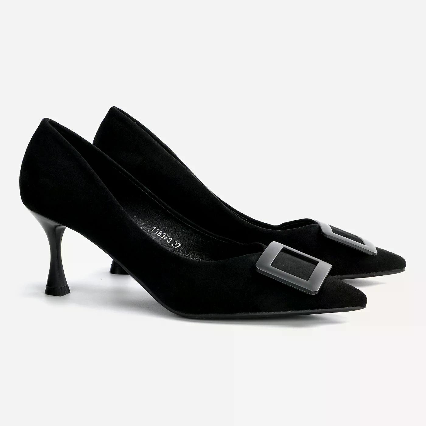 נעל עקב שחור 41