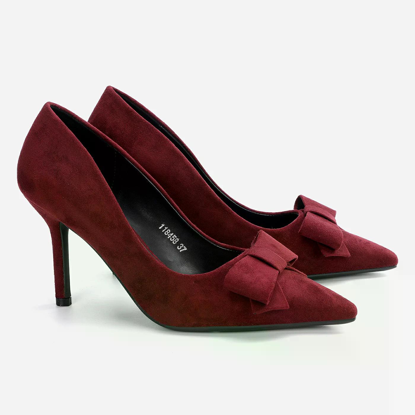 נעל עקב בורדו 39