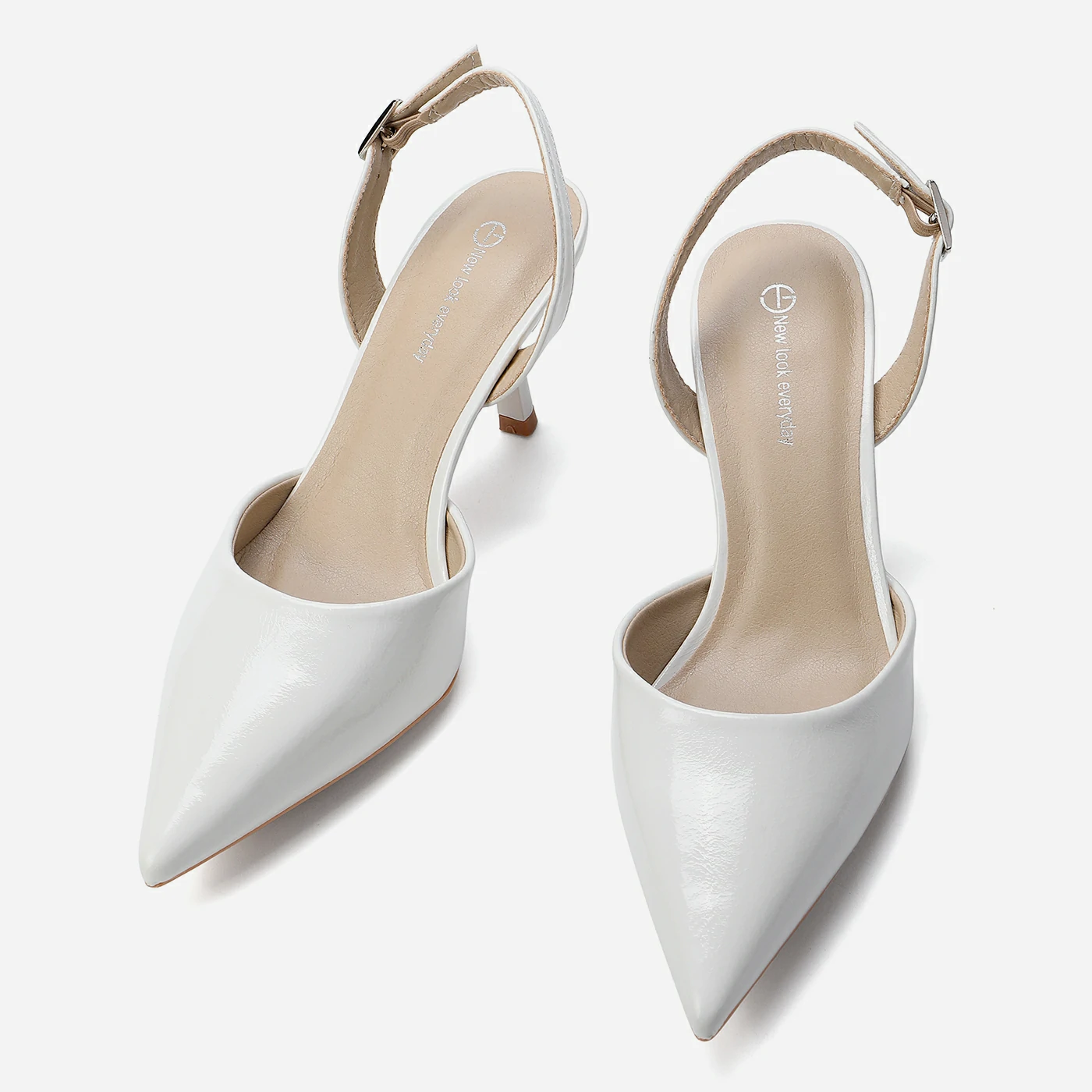 נעל עקב לבן 41