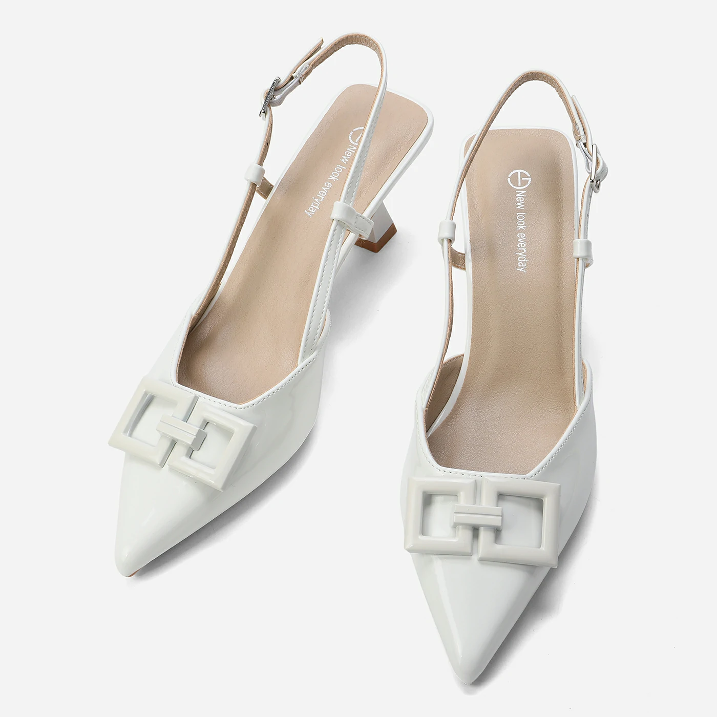 נעל עקב לבן 40