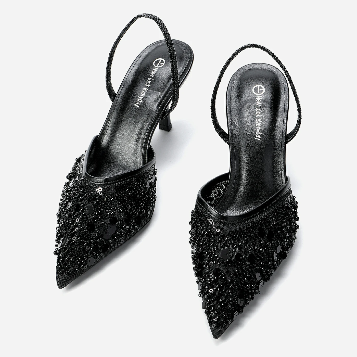 נעל עקב שחור 39