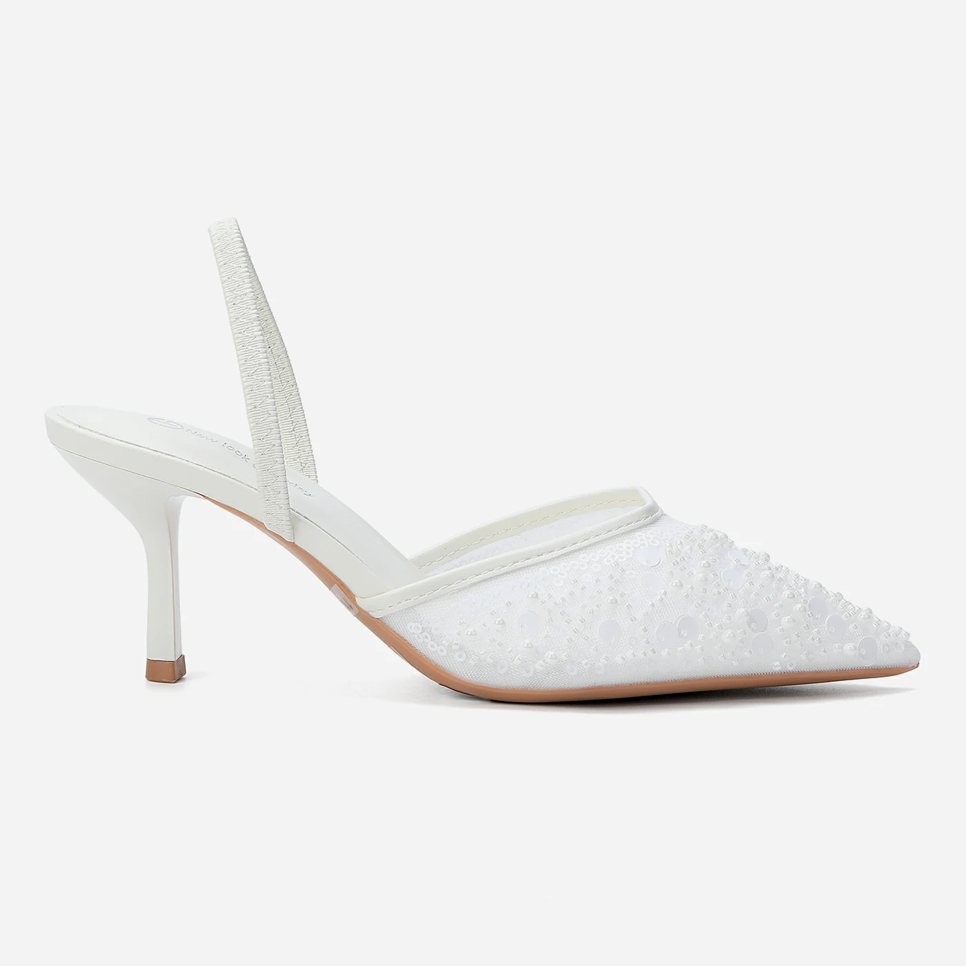 נעל עקב לבן 40