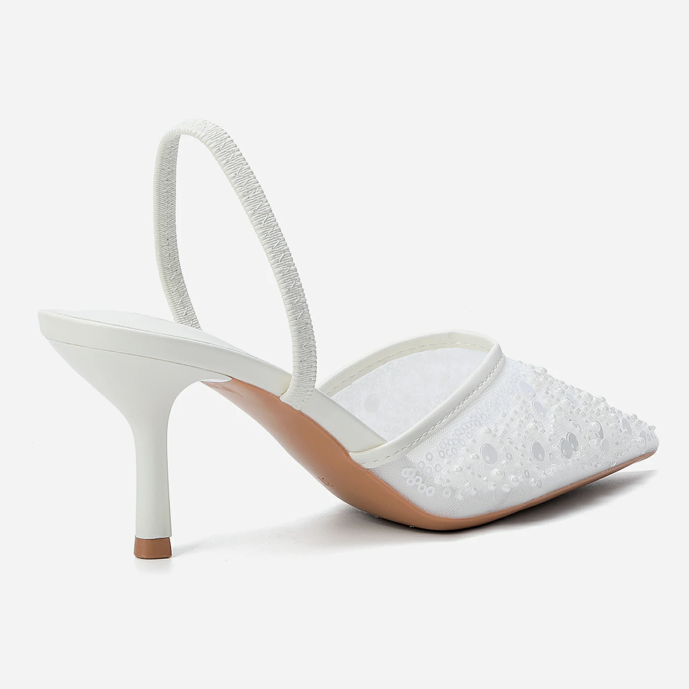 נעל עקב לבן 40