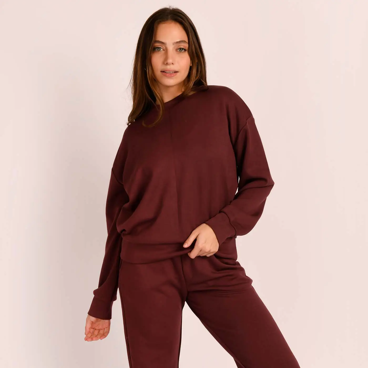 סווטשירטים וקפוצ'ונים בורדו L