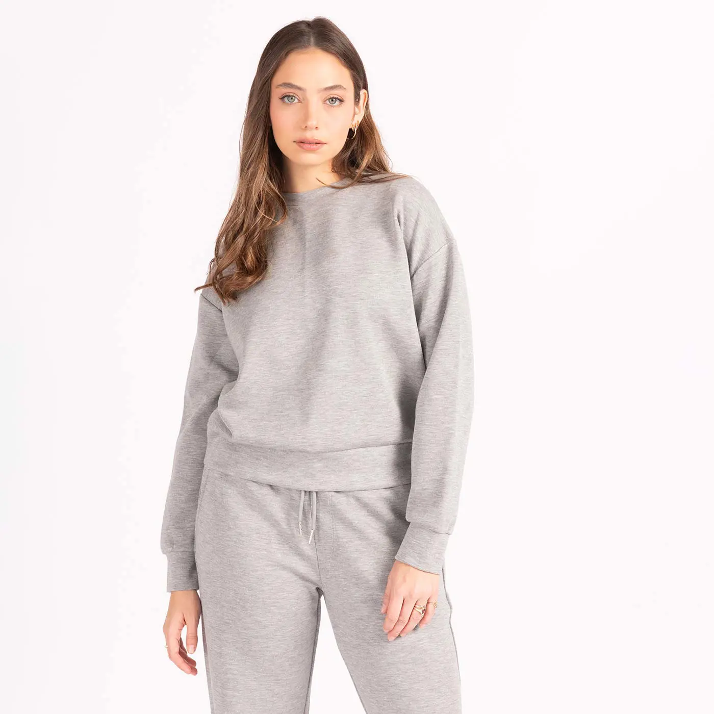 סווטשירטים וקפוצ'ונים אפור מלאנג S