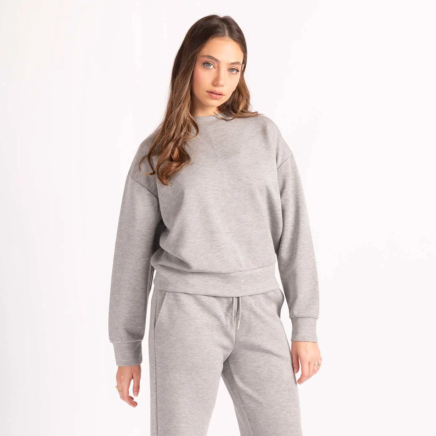 סווטשירטים וקפוצ'ונים אפור מלאנג S