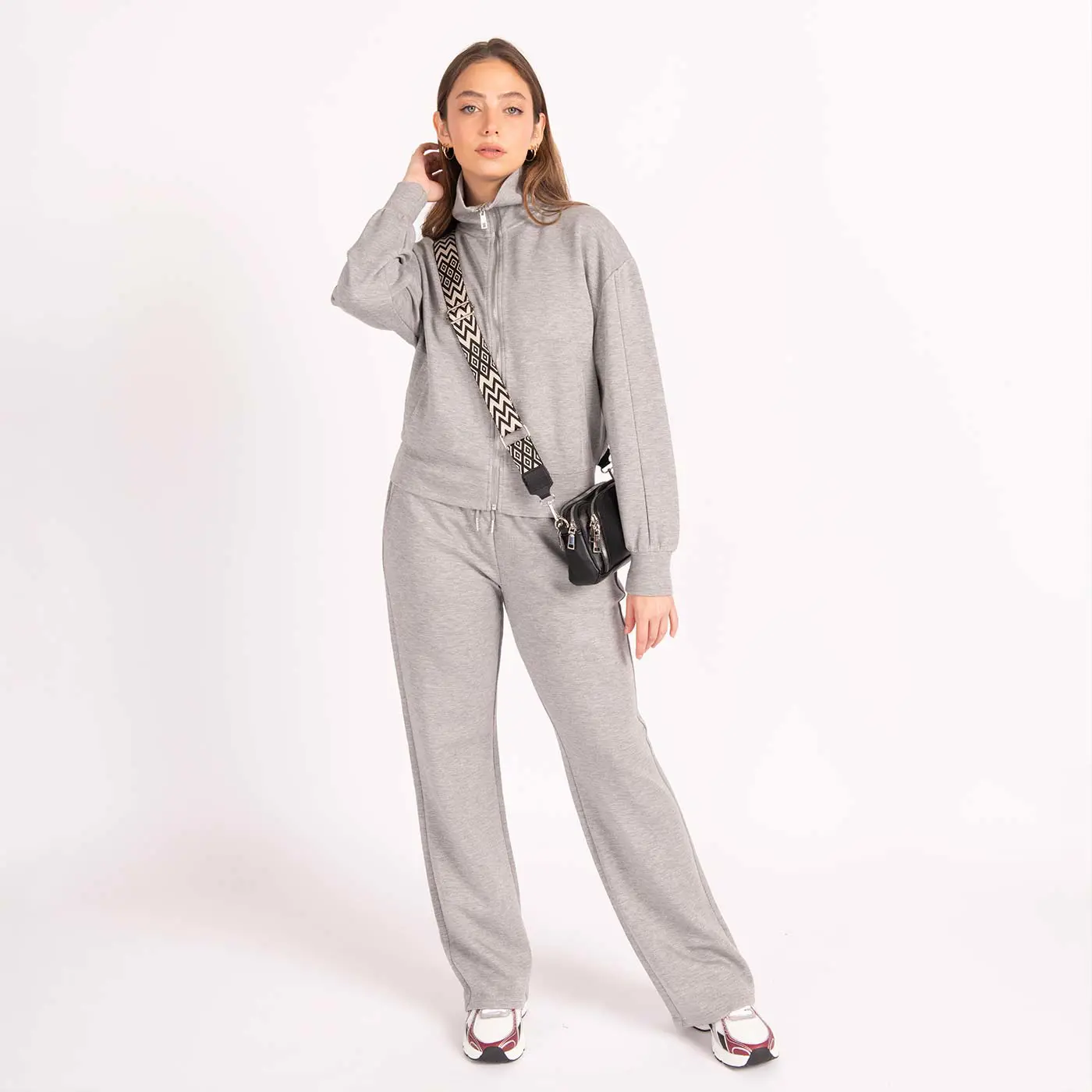 סווטשירטים וקפוצ'ונים אפור מלאנג L