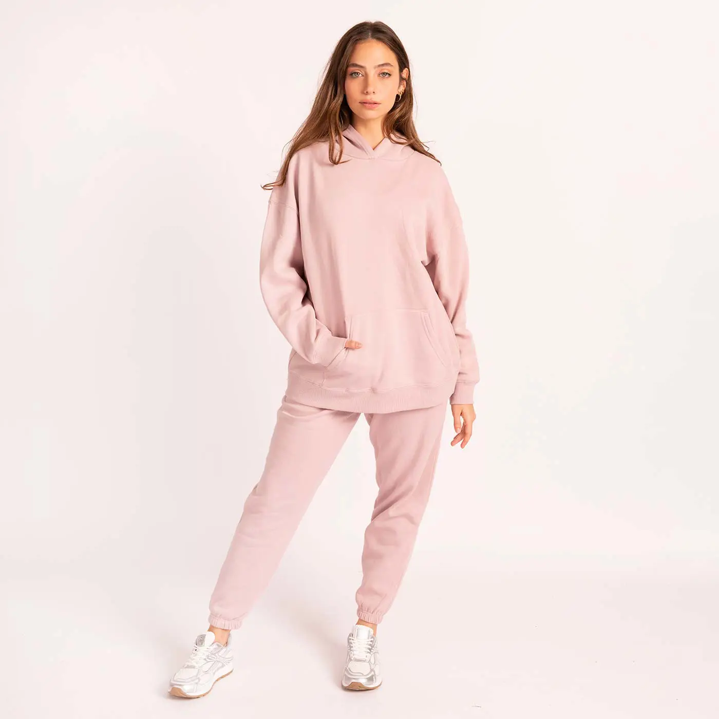 סווטשירטים וקפוצ'ונים ורוד עתיק L