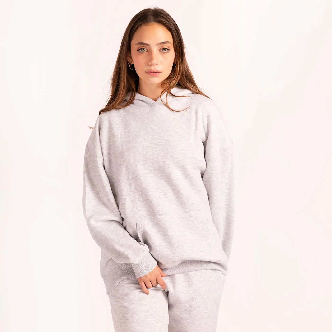 סווטשירטים וקפוצ'ונים אפור מלאנג L