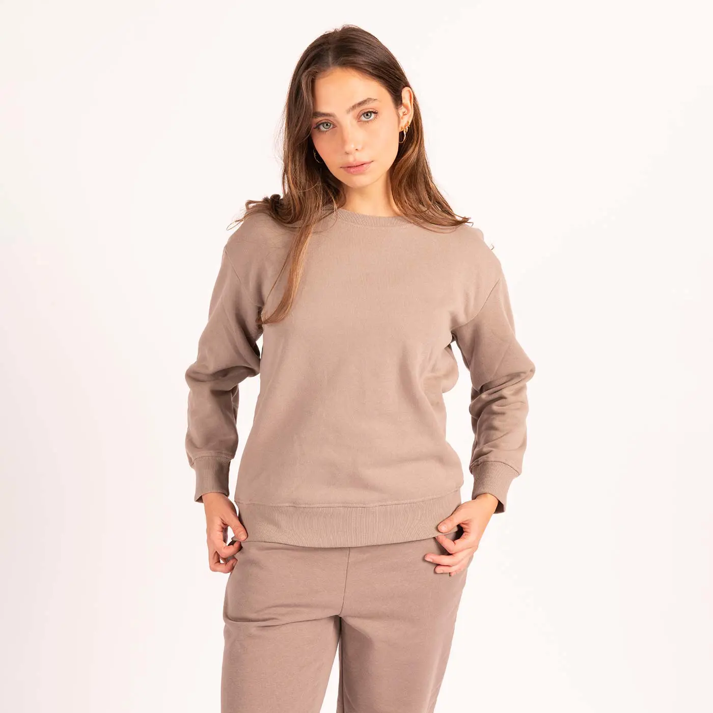 סווטשירטים וקפוצ'ונים חאקי M