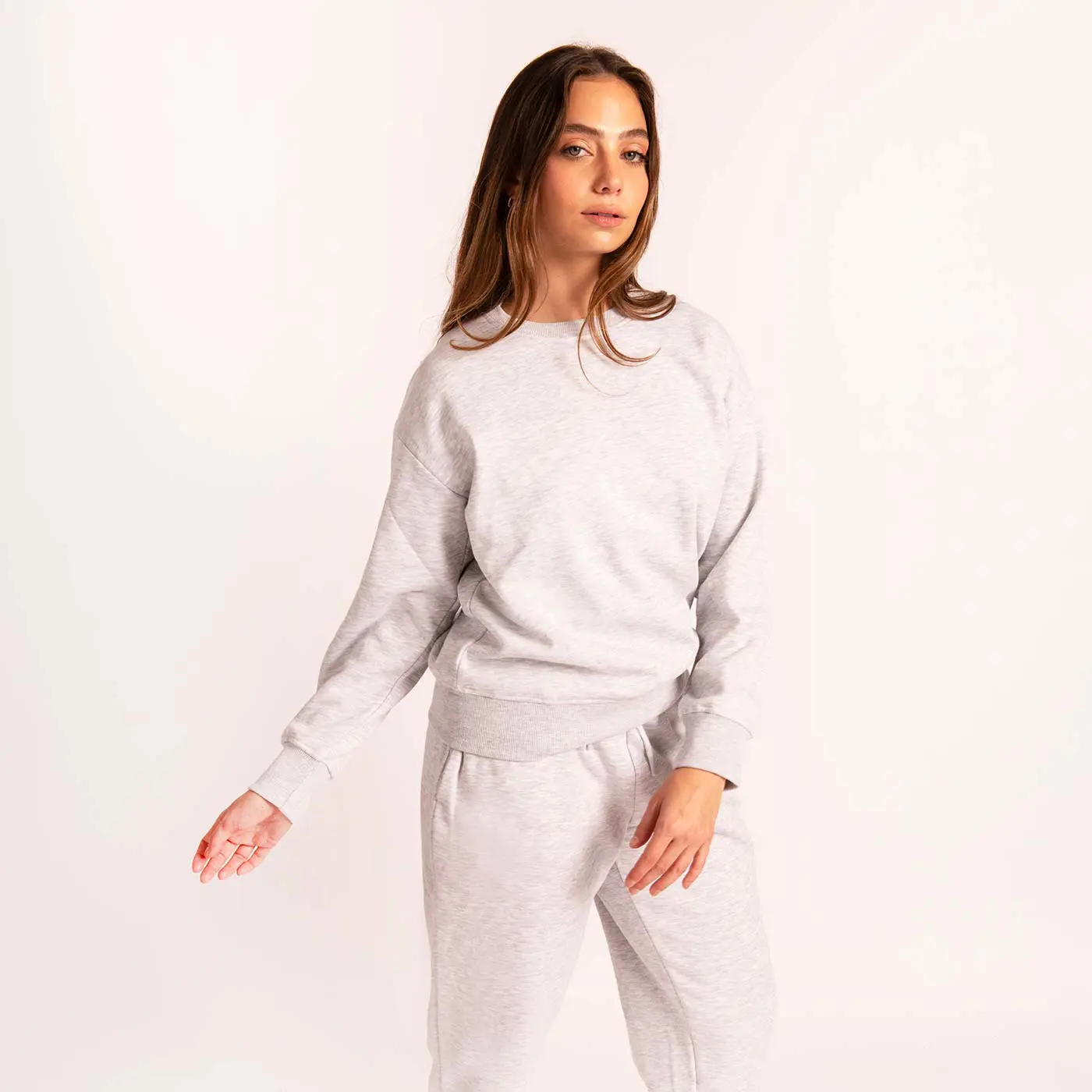 סווטשירטים וקפוצ'ונים אפור מלאנג L