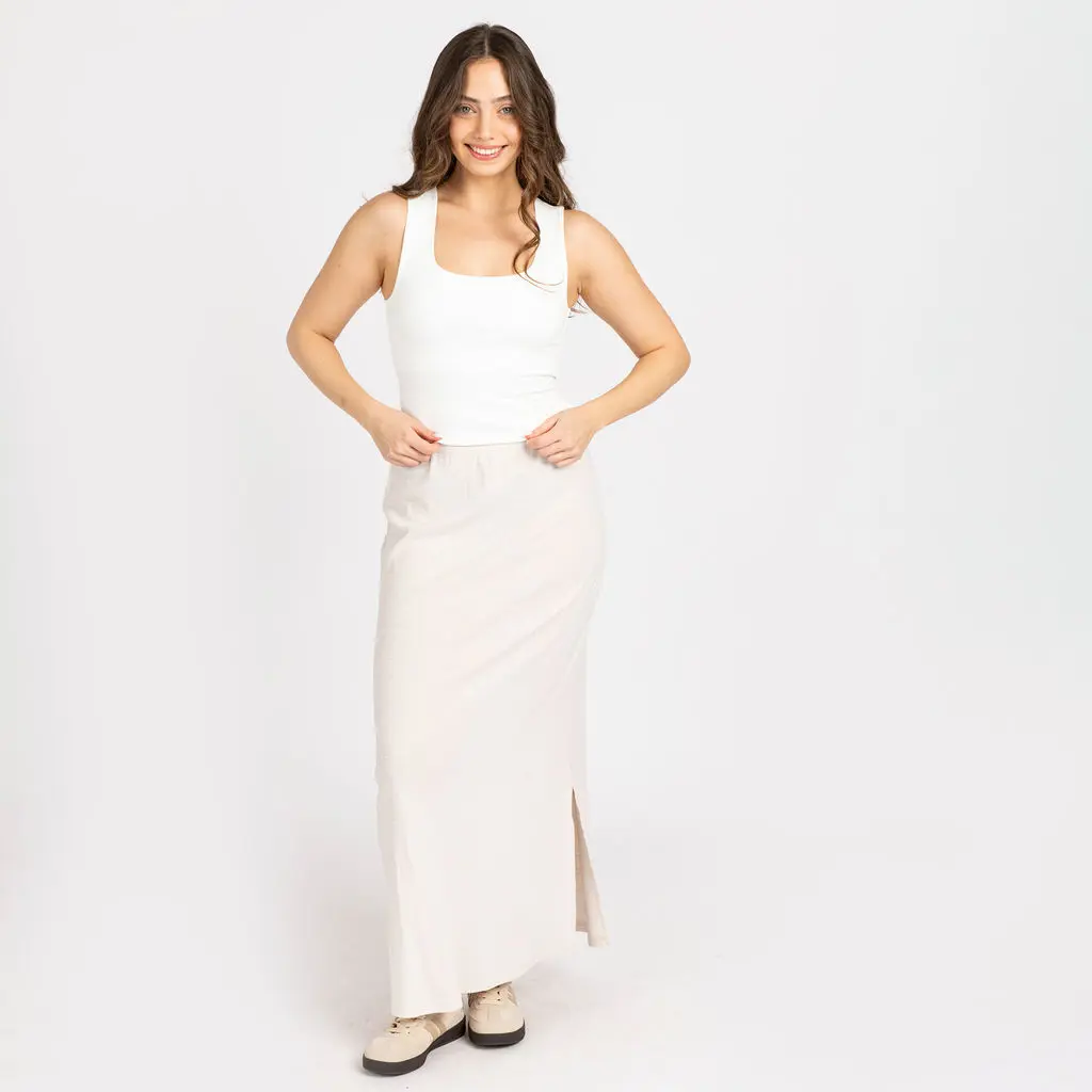 מכנסיים וחצאיות קרם XL