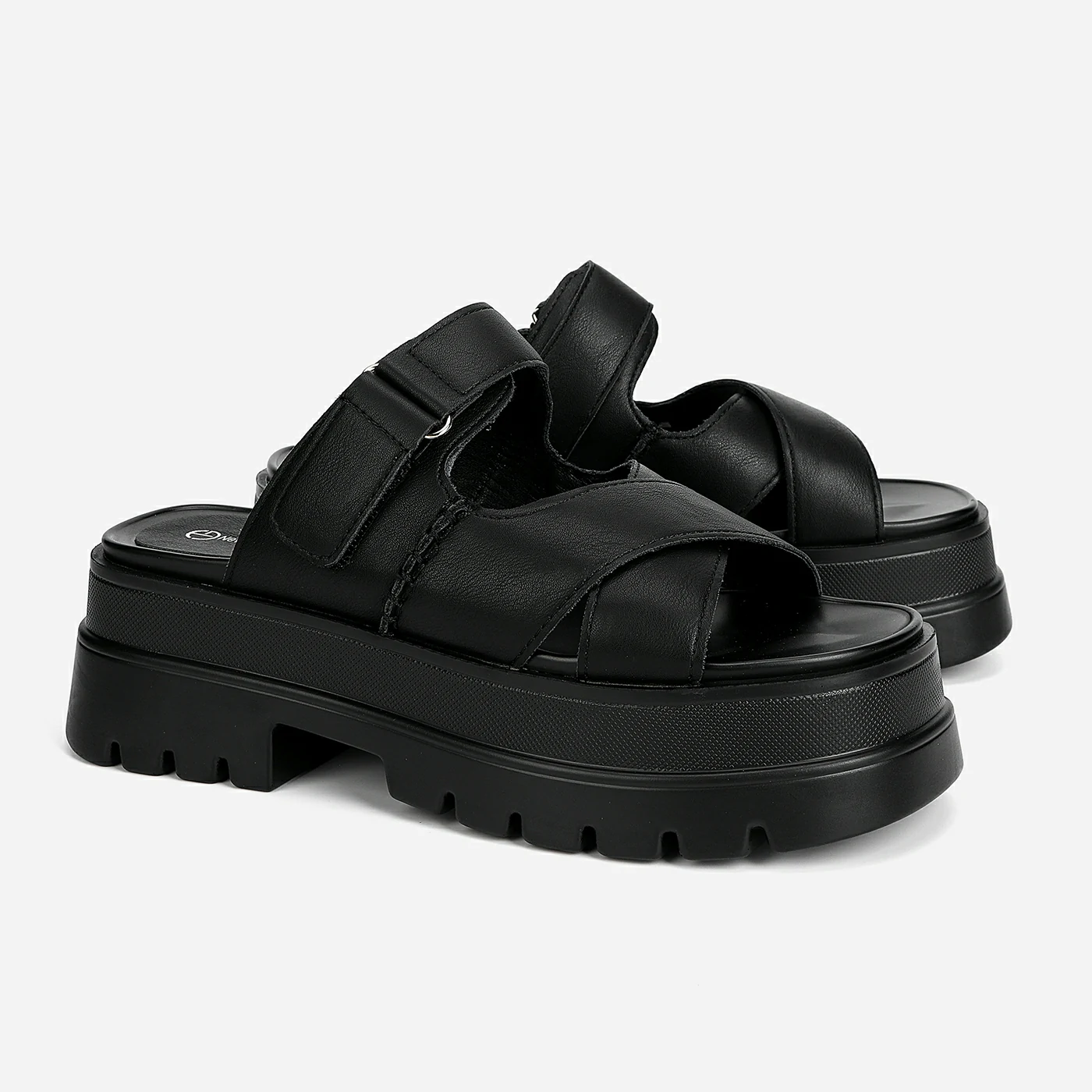 כפכף פלטפורמה שחור 37