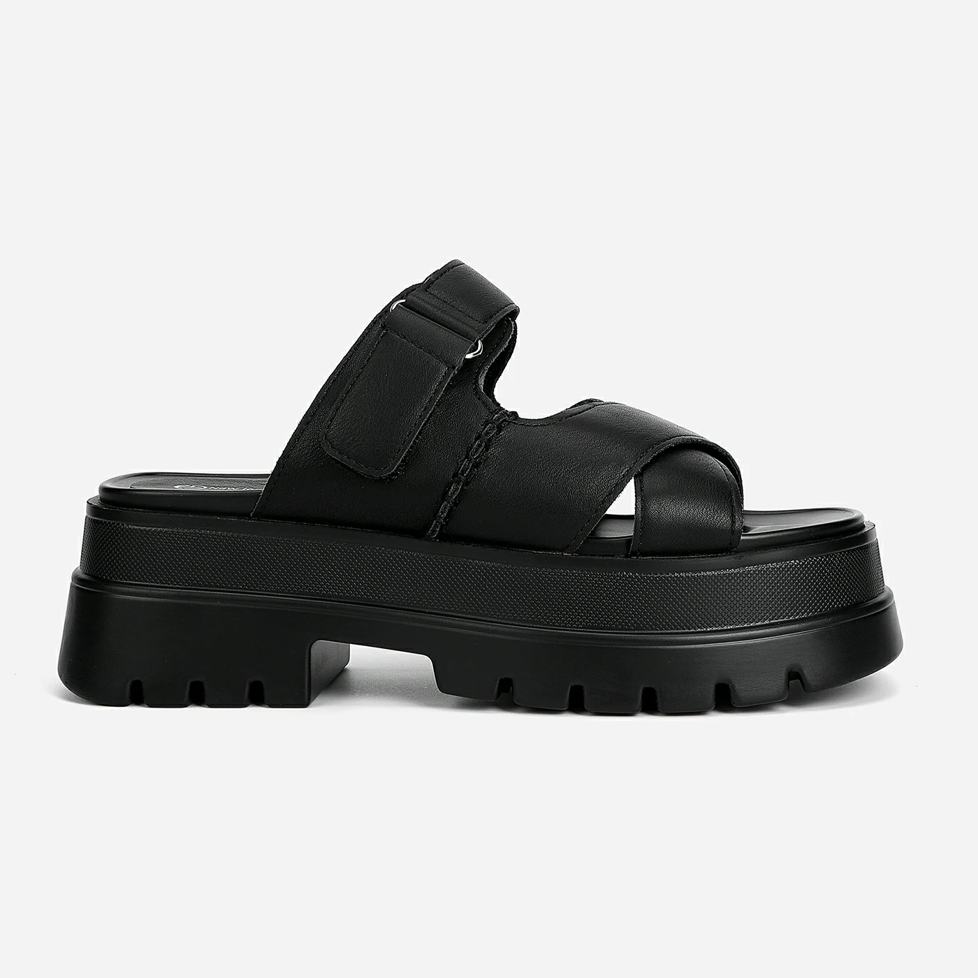 כפכף פלטפורמה שחור 37