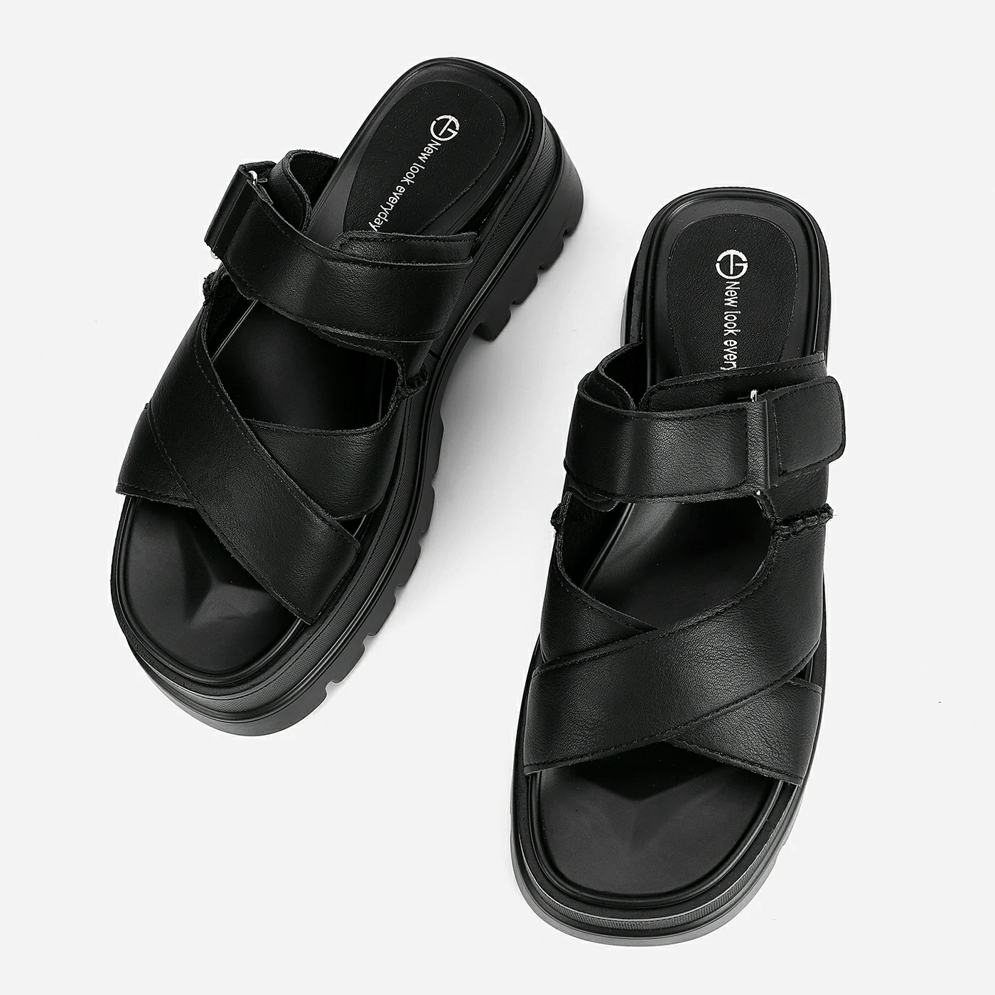 כפכף פלטפורמה שחור 37