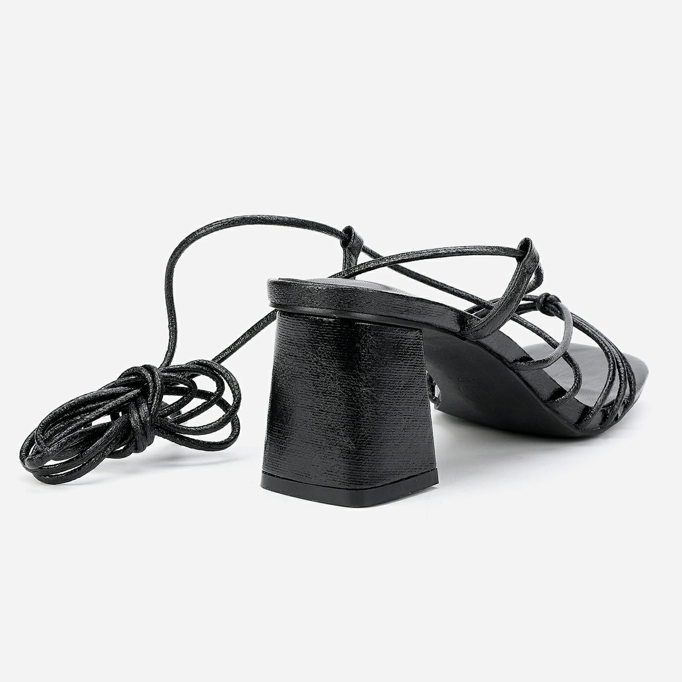 סנדל עקב שחור 38