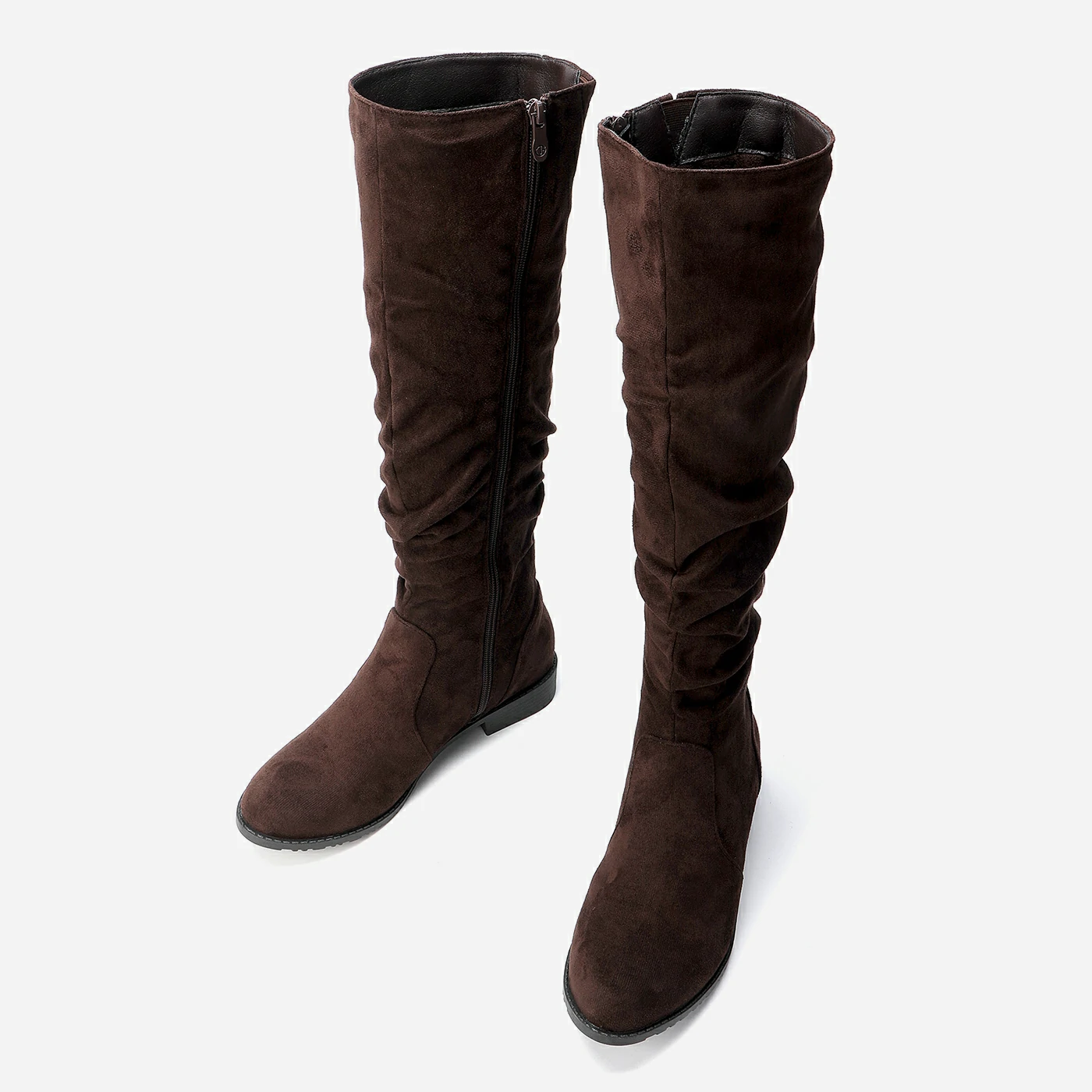 מגף שטוח חום 38