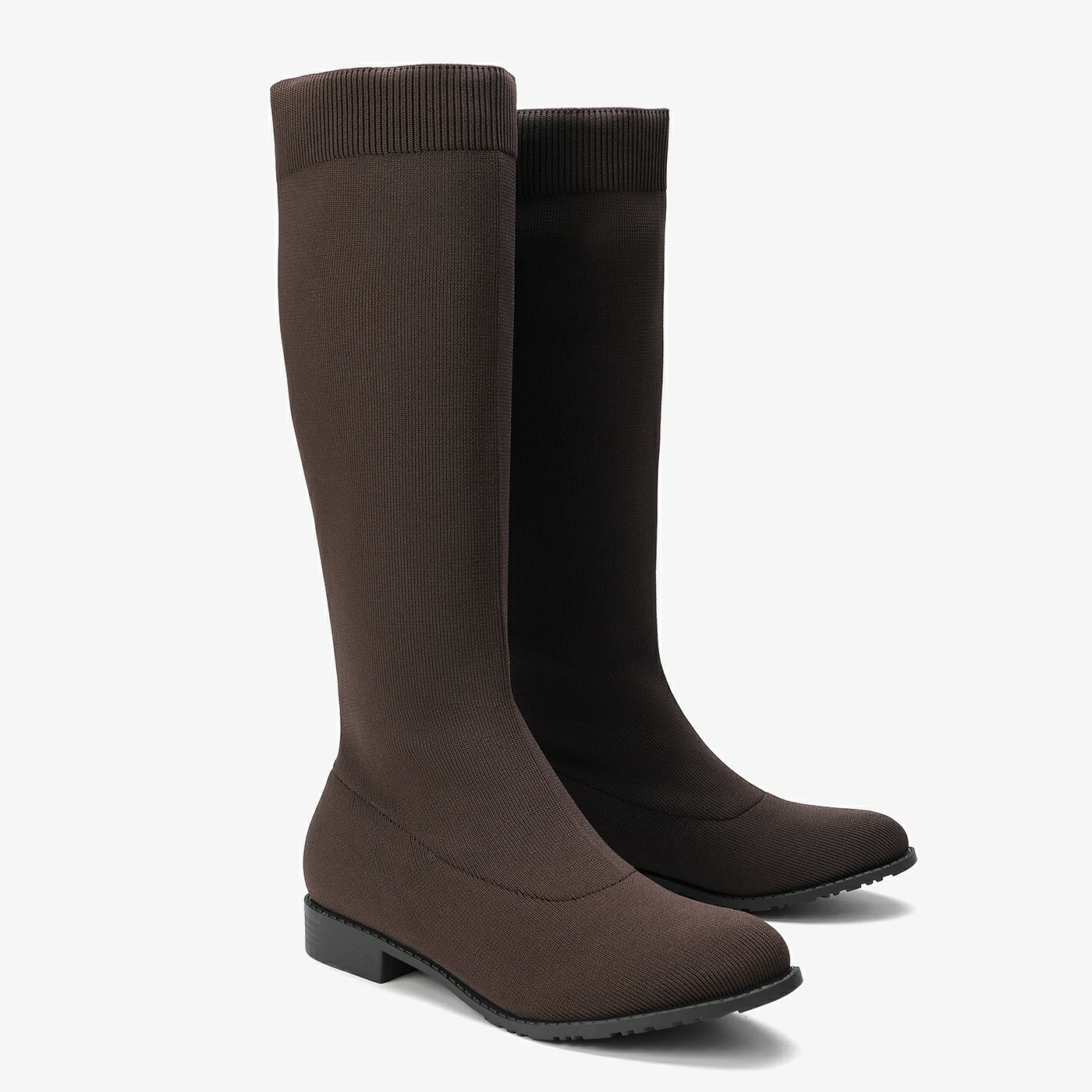 מגף שטוח חום 38