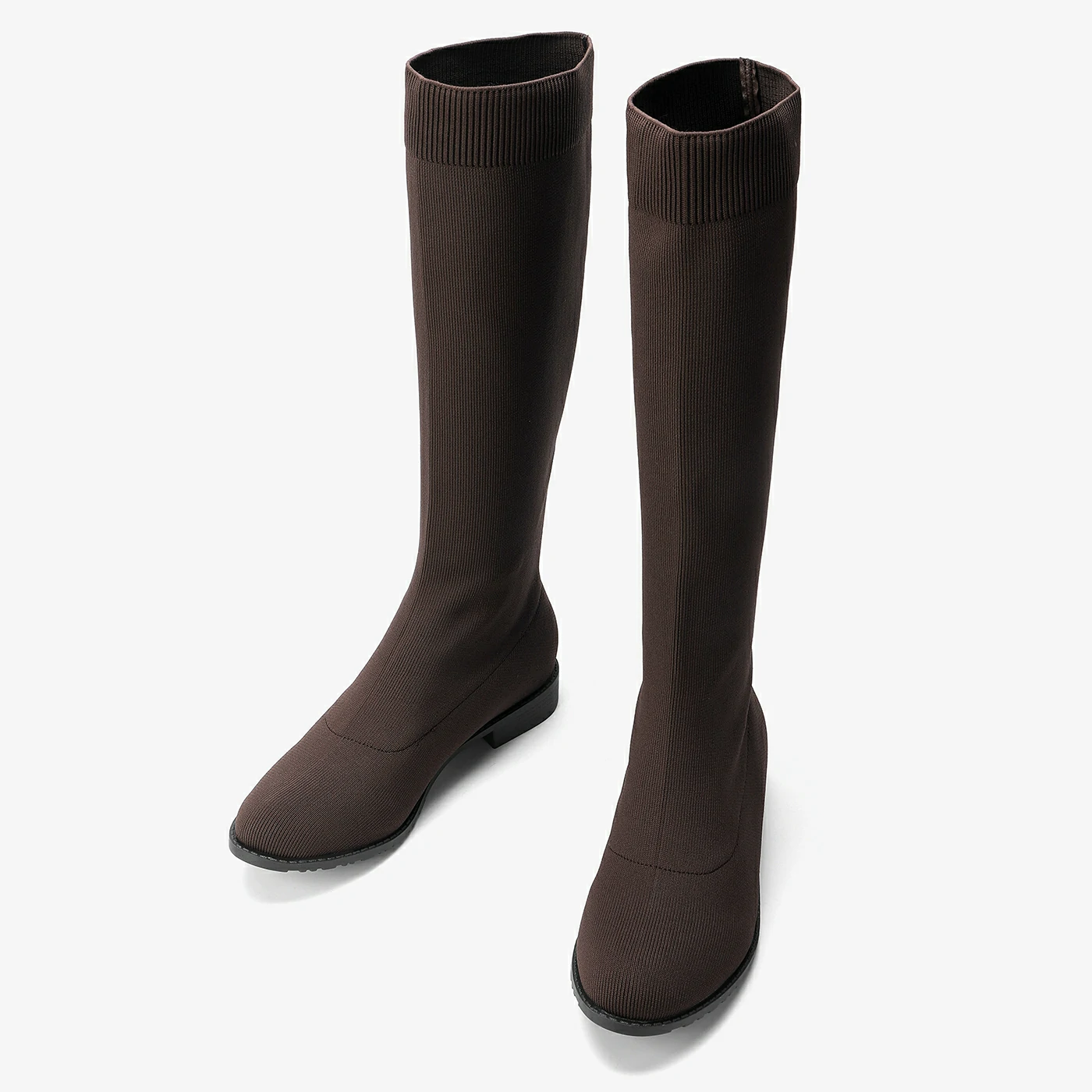 מגף שטוח חום 38