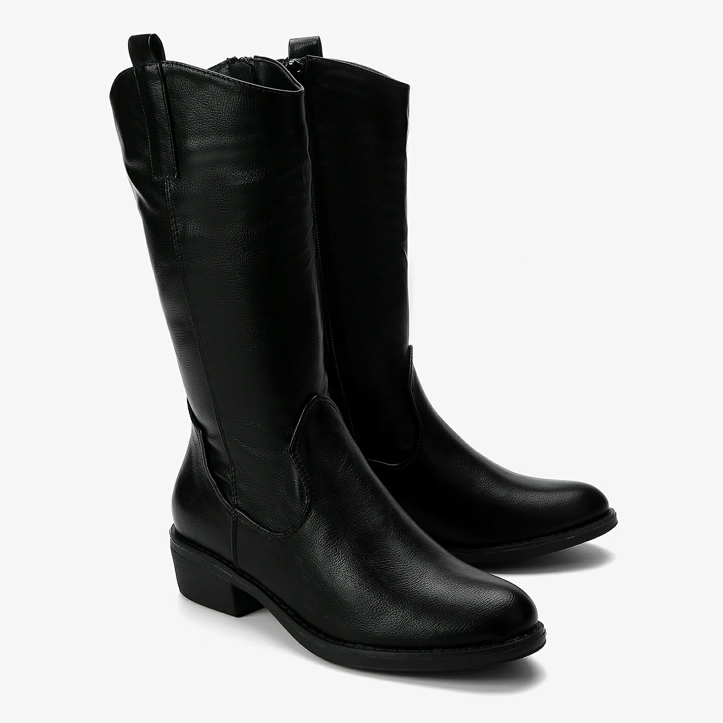 מגף עקב שחור 38