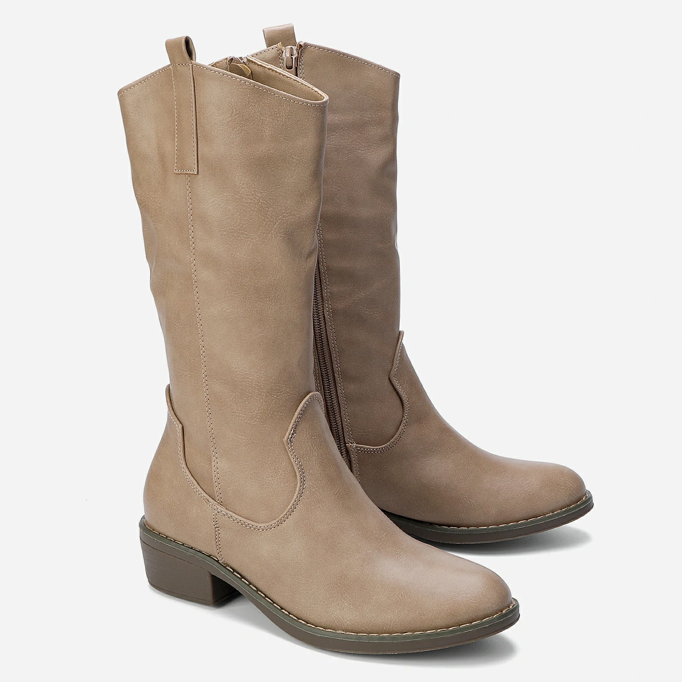 מגף עקב חאקי 41