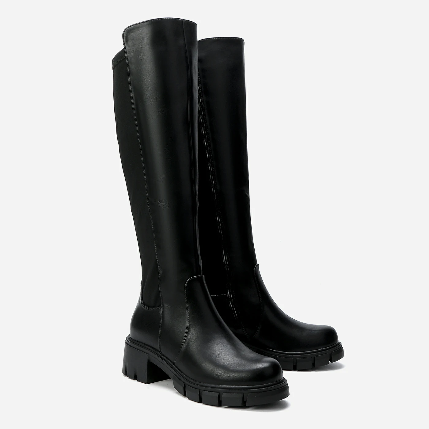 מגף עקב שחור 38