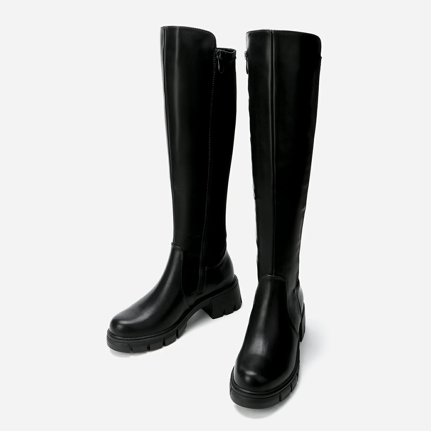 מגף עקב שחור 38