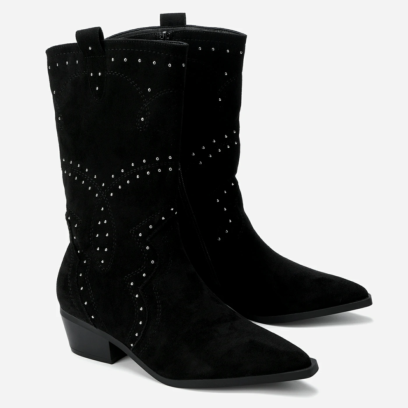 מגף עקב שחור 40