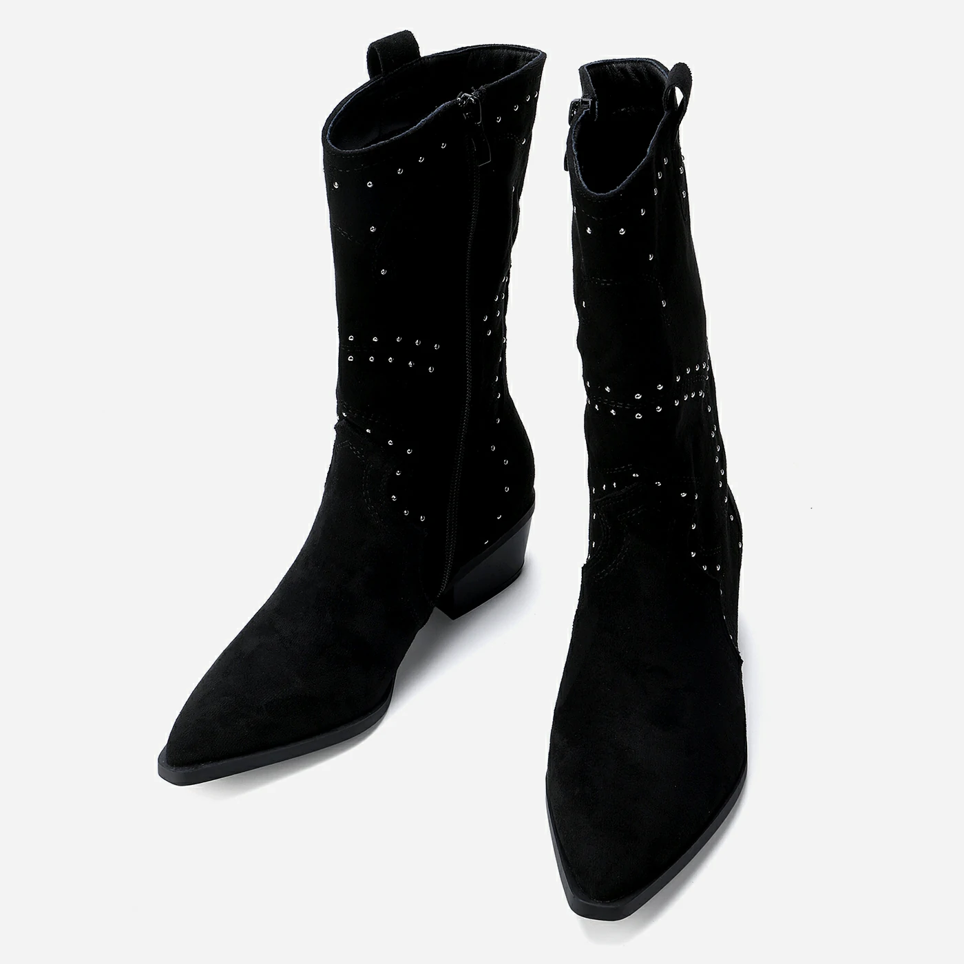 מגף עקב שחור 40