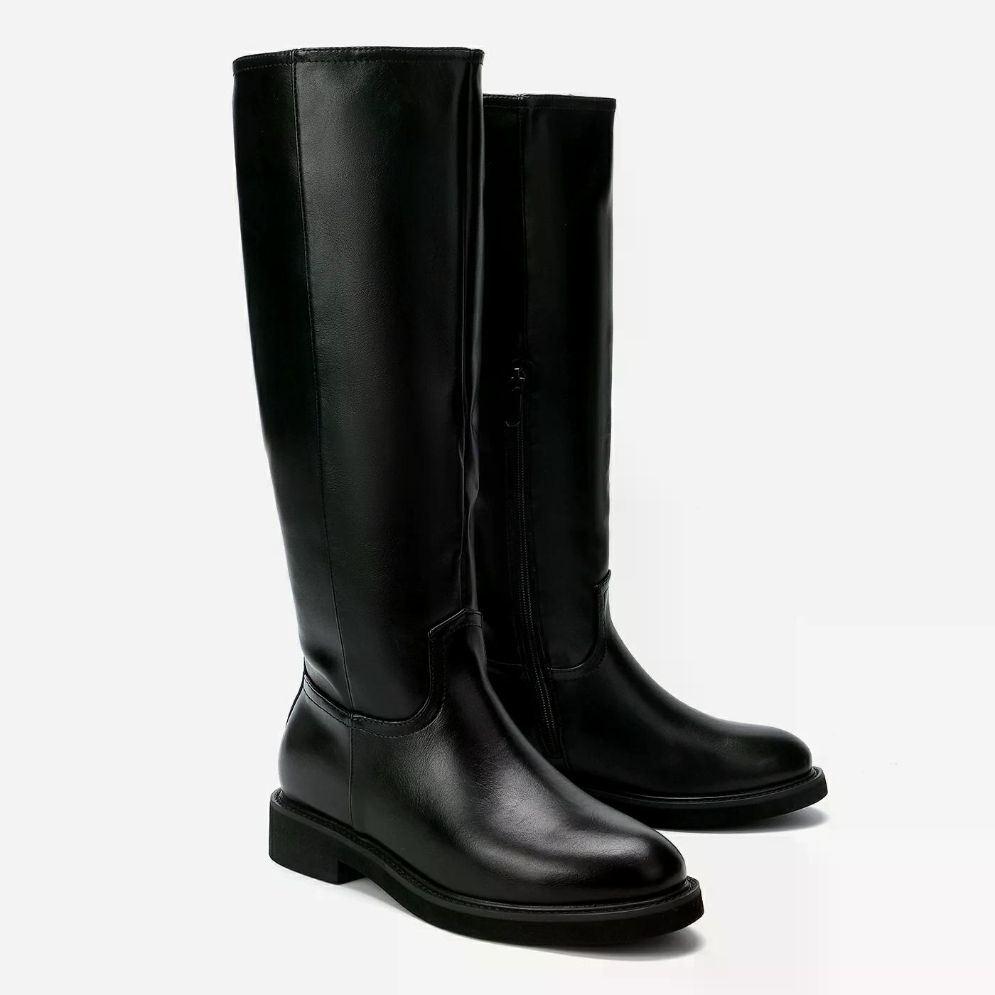 מגף שטוח שחור 37