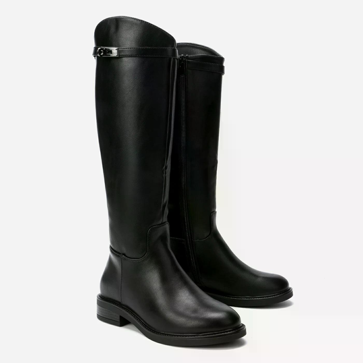 מגף שטוח שחור 37