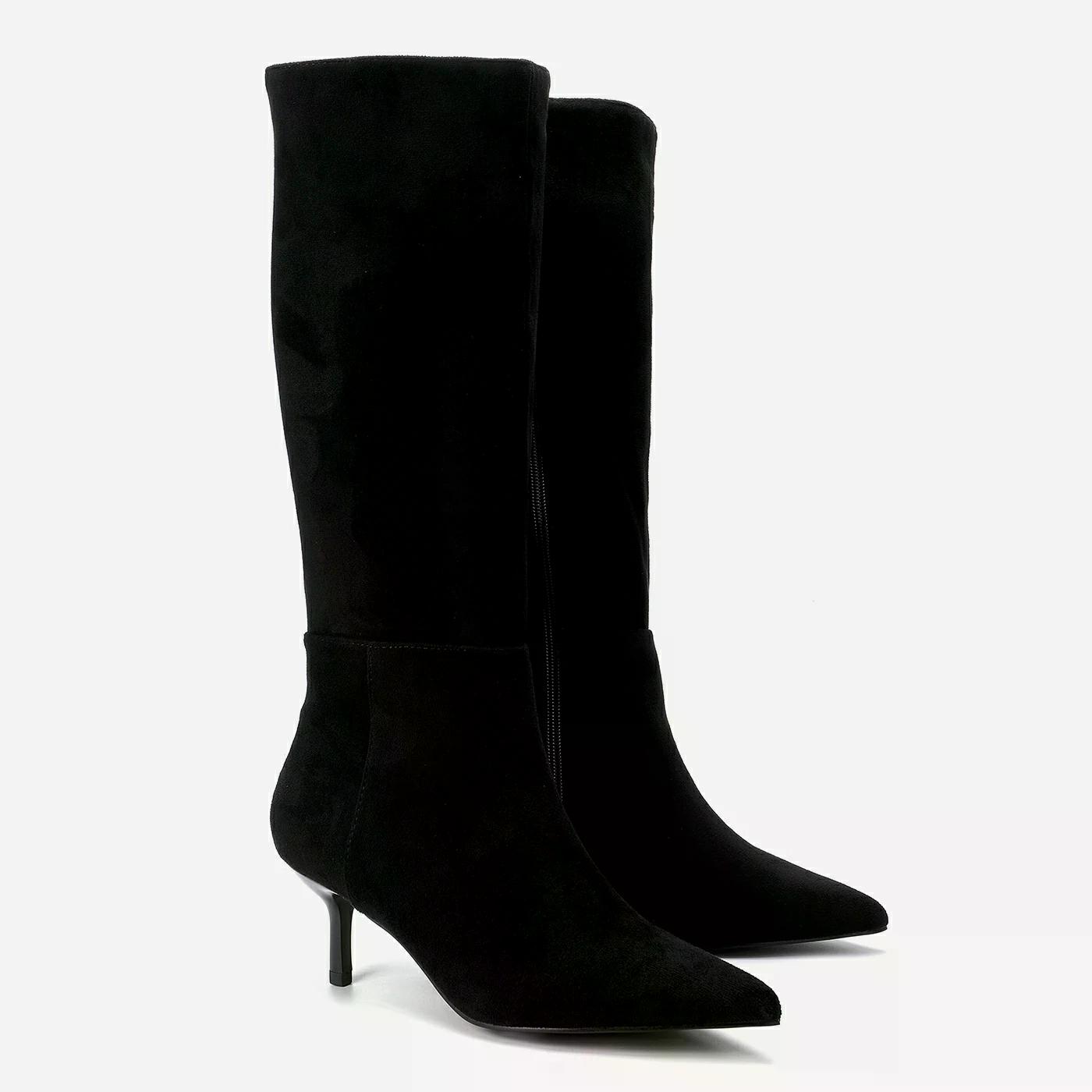 מגף עקב שחור 37