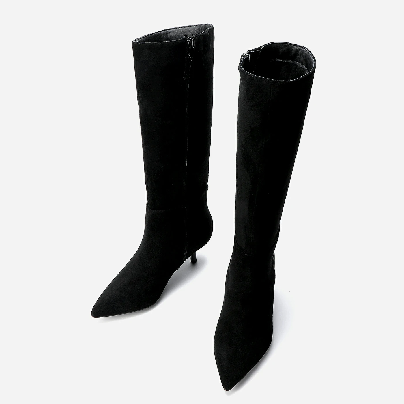 מגף עקב שחור 40