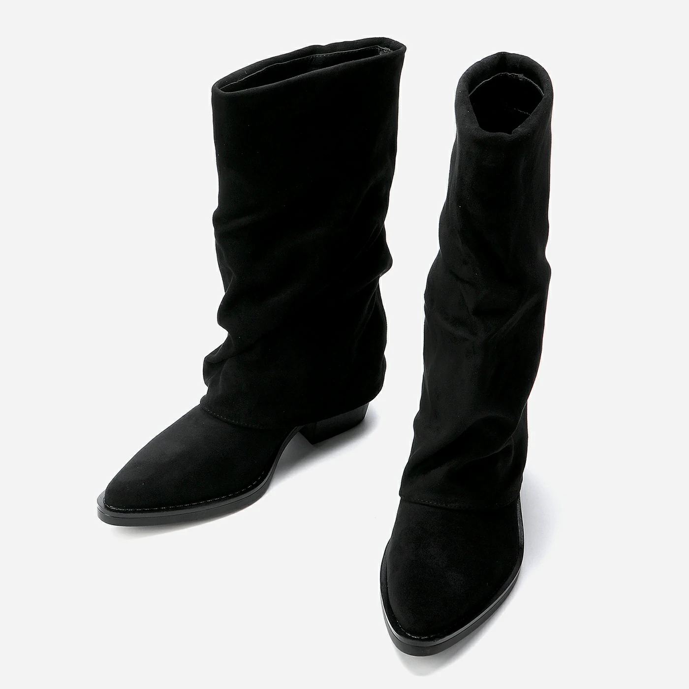 מגף עקב שחור 38