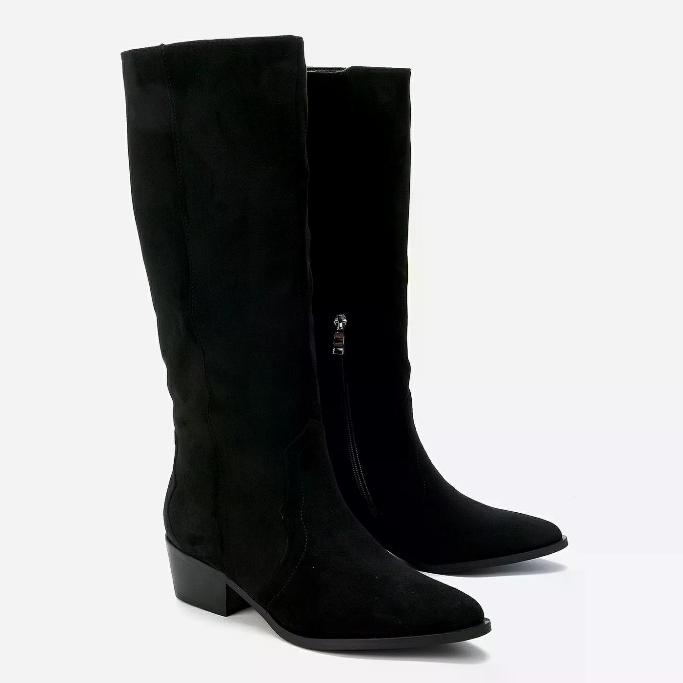 מגף עקב שחור 39