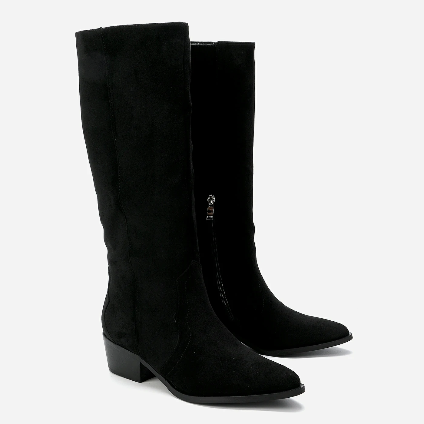 מגף עקב שחור 38