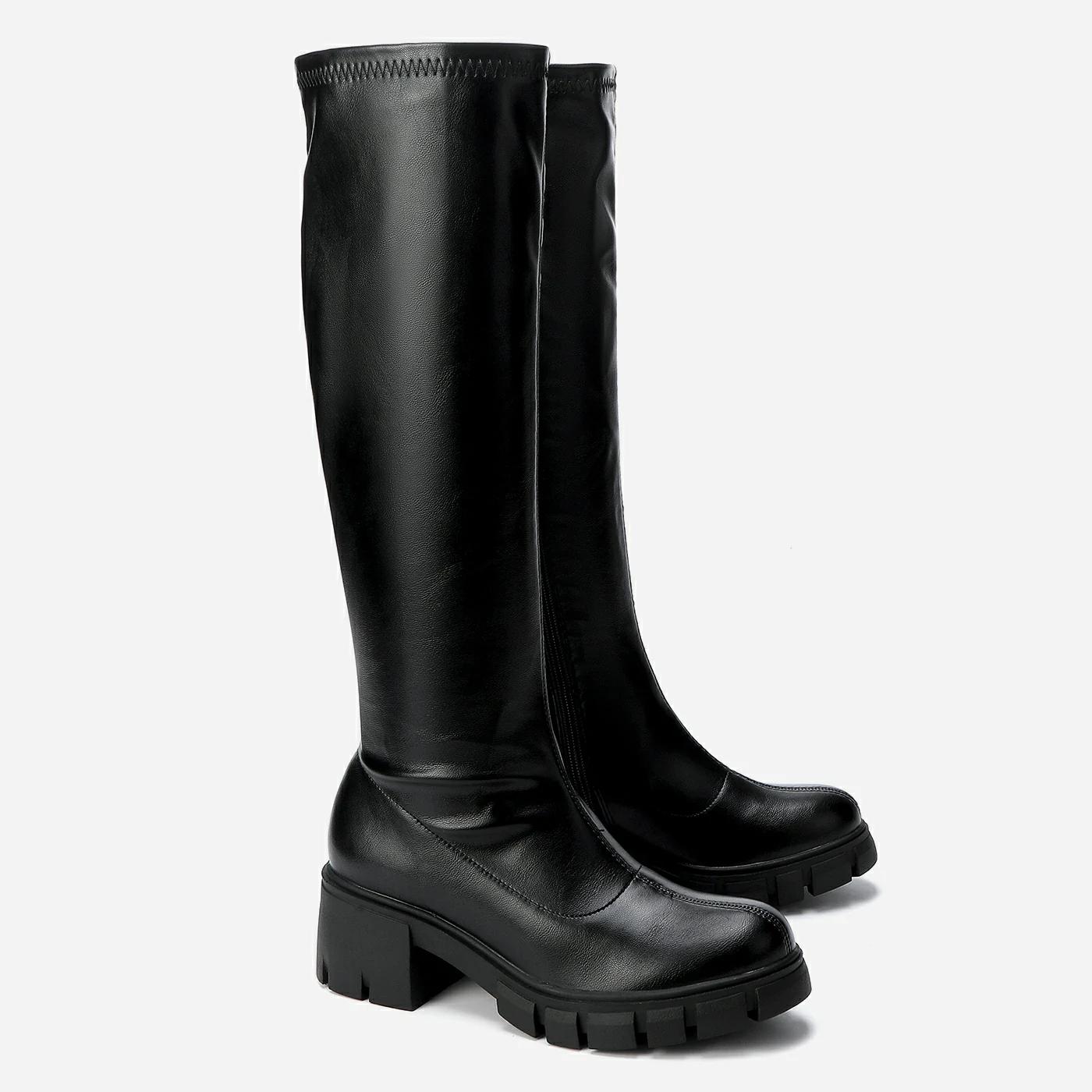 מגף עקב שחור 37