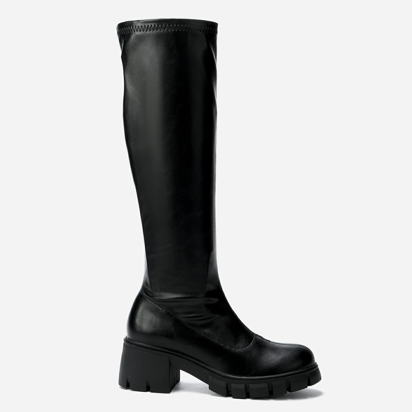 מגף עקב שחור 36