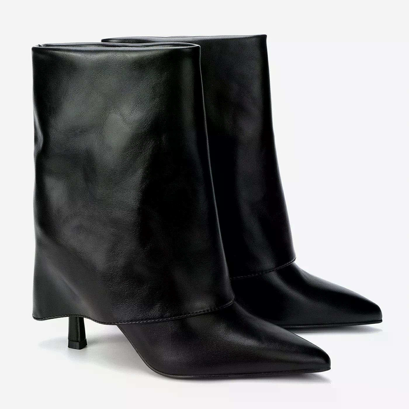 מגף עקב שחור 40