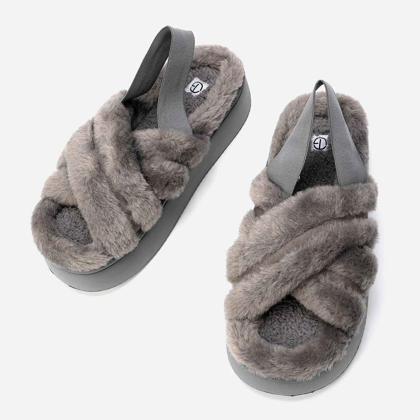 נעלי בית אפור 36