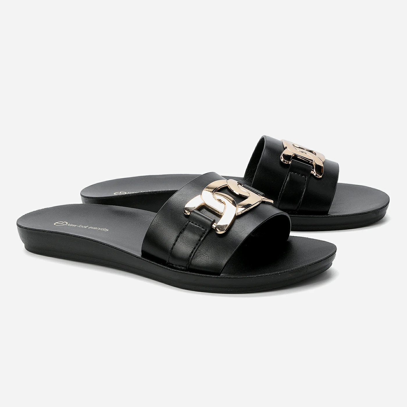 כפכף שטוח שחור 39