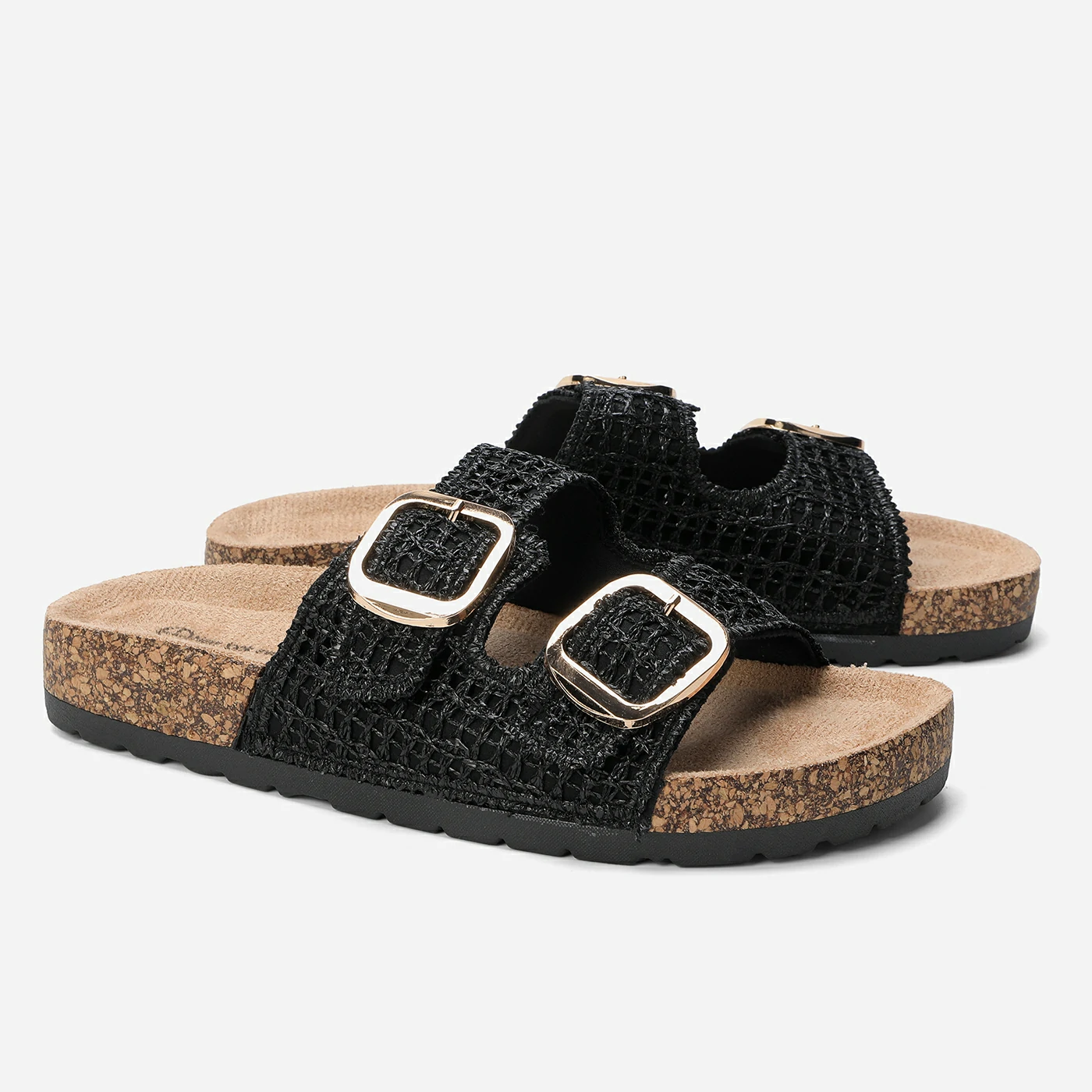 כפכף פלטפורמה שחור 41